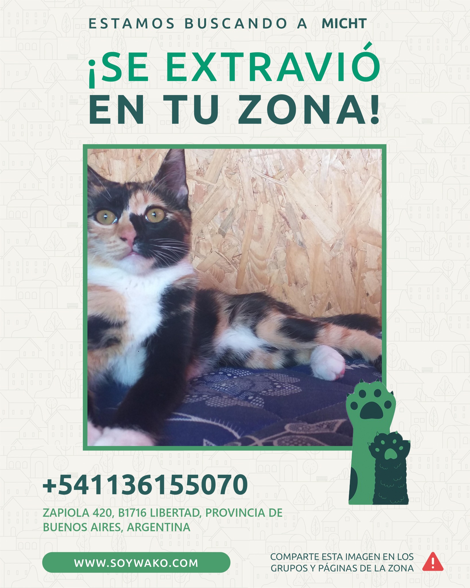 Wako - Buscamos a Micht 🐕 🐈 🌎 Se perdió el 19/09/2022 en Zapiola 420 ...