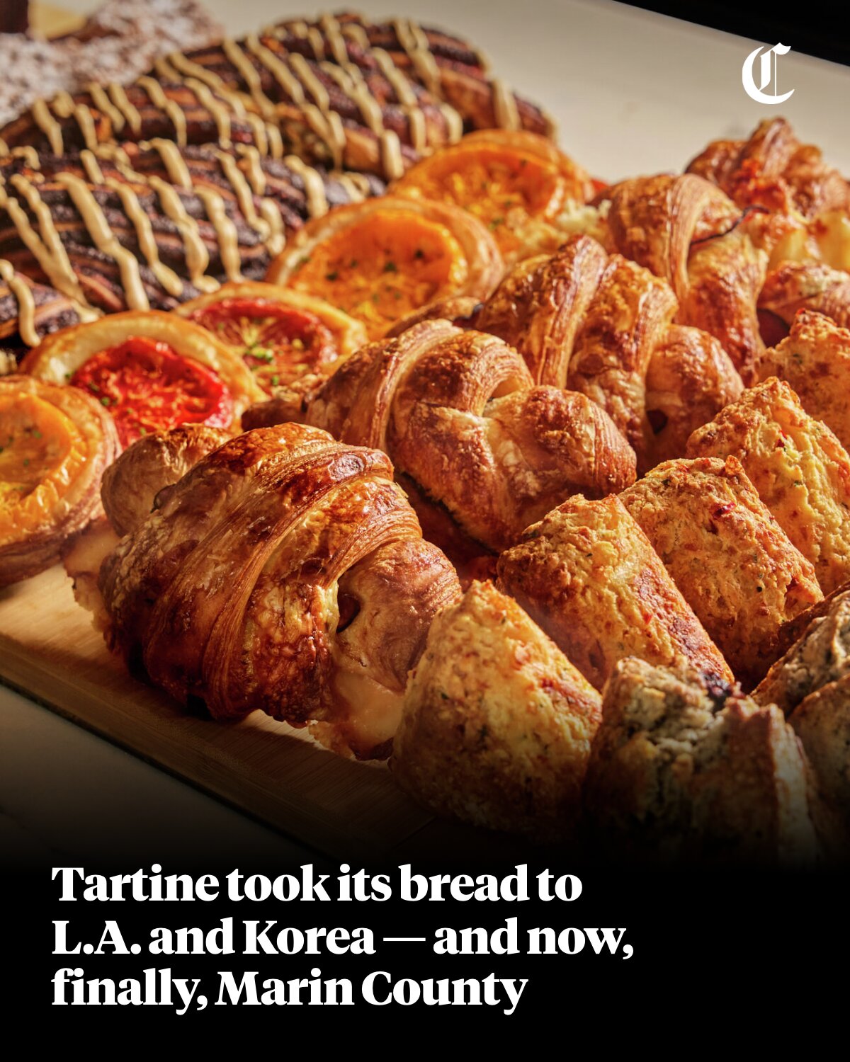 Crusty Tartine sourdough and morning buns are about to land in a