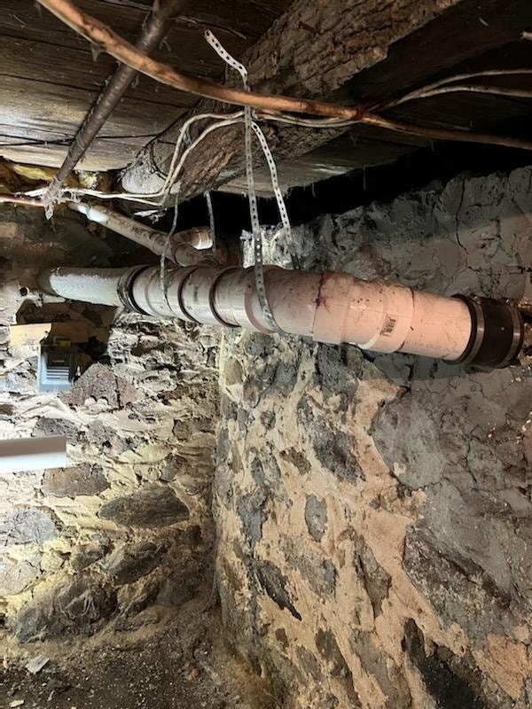 BB Plumbing - Cast iron sewer pipe was rotted and leaking....