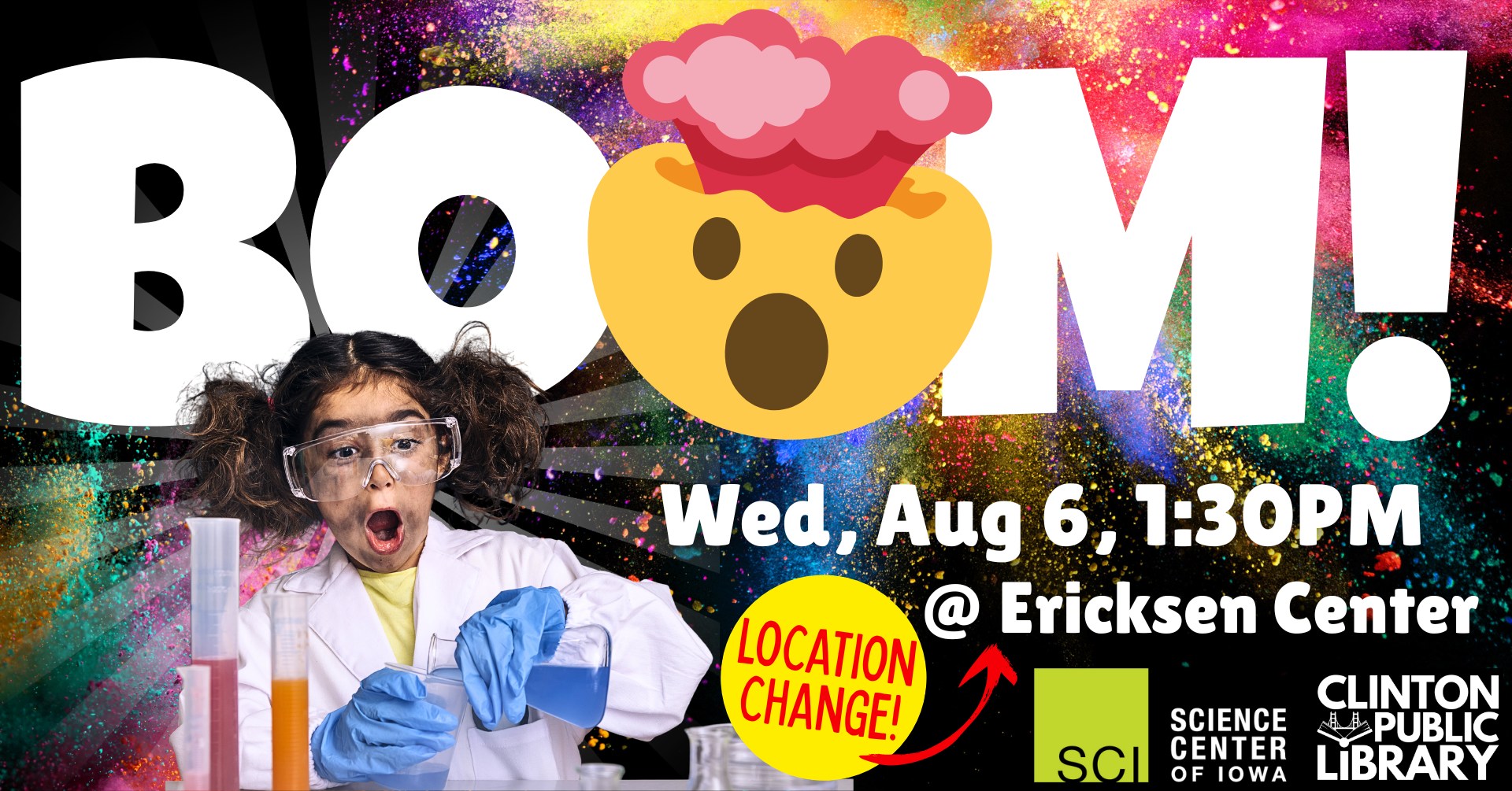 Boom! with Science Center of Iowa - Clinton Public Library Program