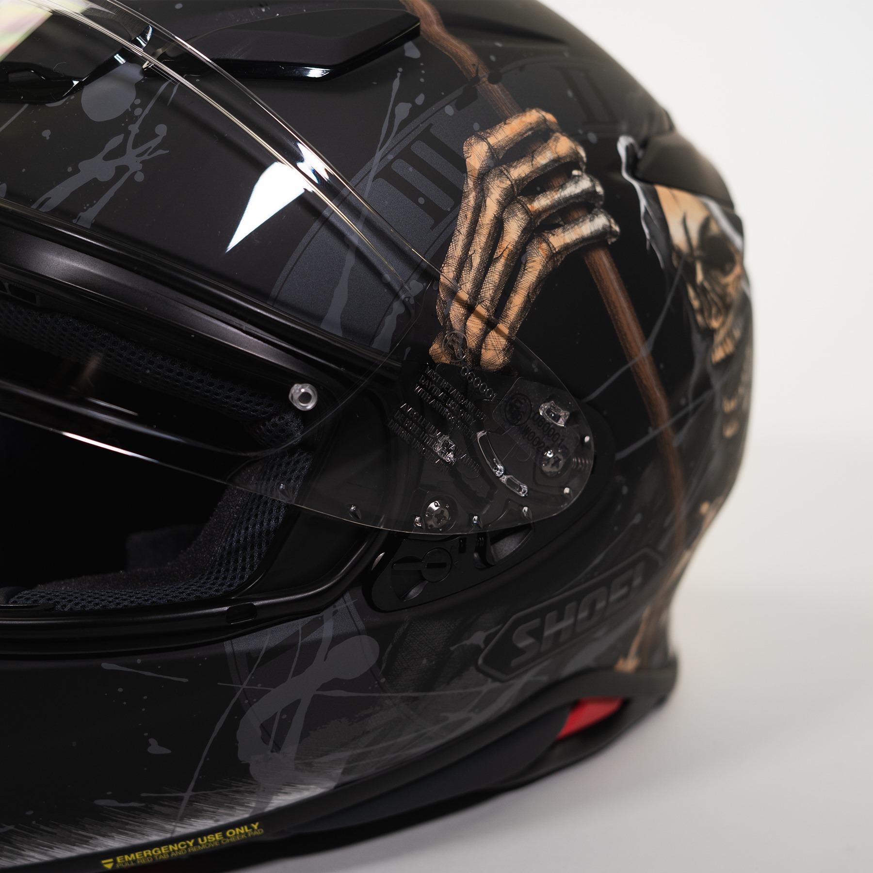 shoei rf 1400 grim reaper - RF-1400 Helmet optimized ventilation Shoei RF-1400 Knee Down Helmet