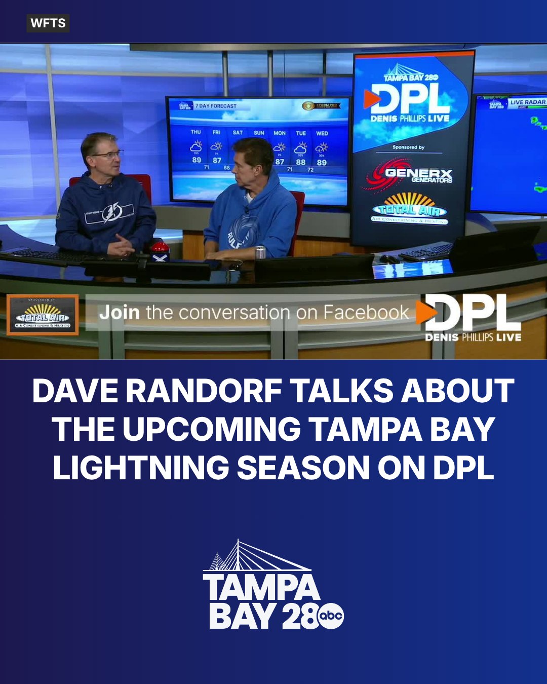 Lightning play-by-play announcer Dave Randorf joined Denis