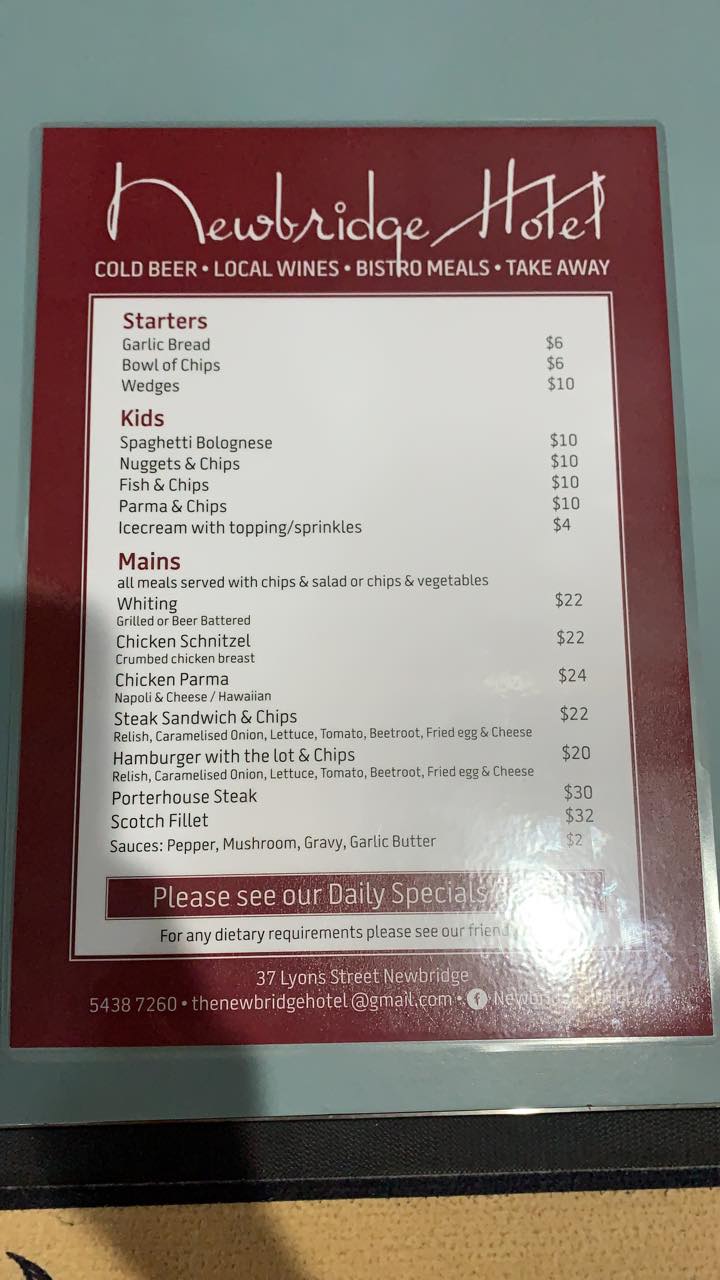 Newbridge Hotel - 🤩🍽 •NEW MENU• 🍽🤩 | Facebook