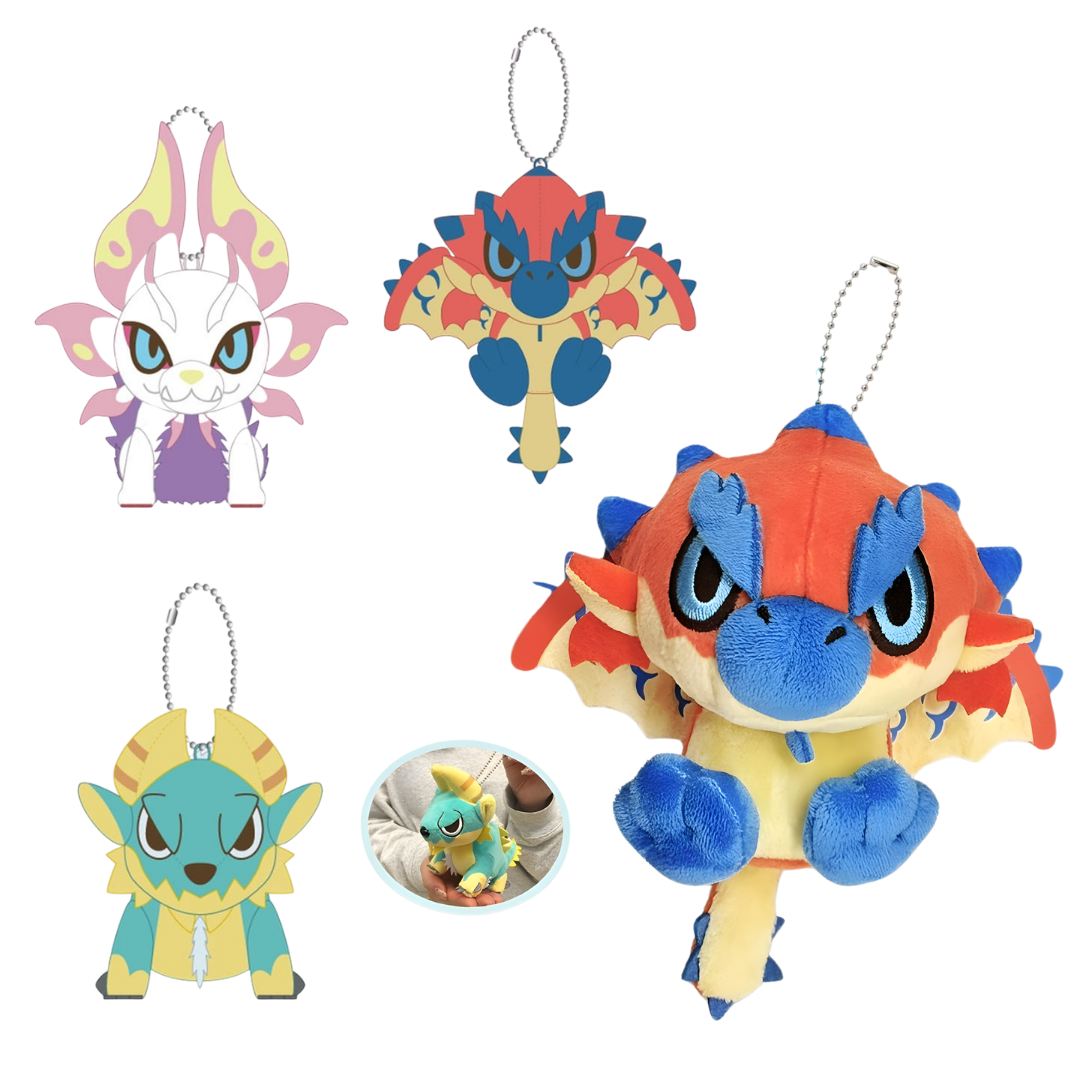 Monster Hunter - Plush Keychain Mondefo - Mizutsune, Rathalos