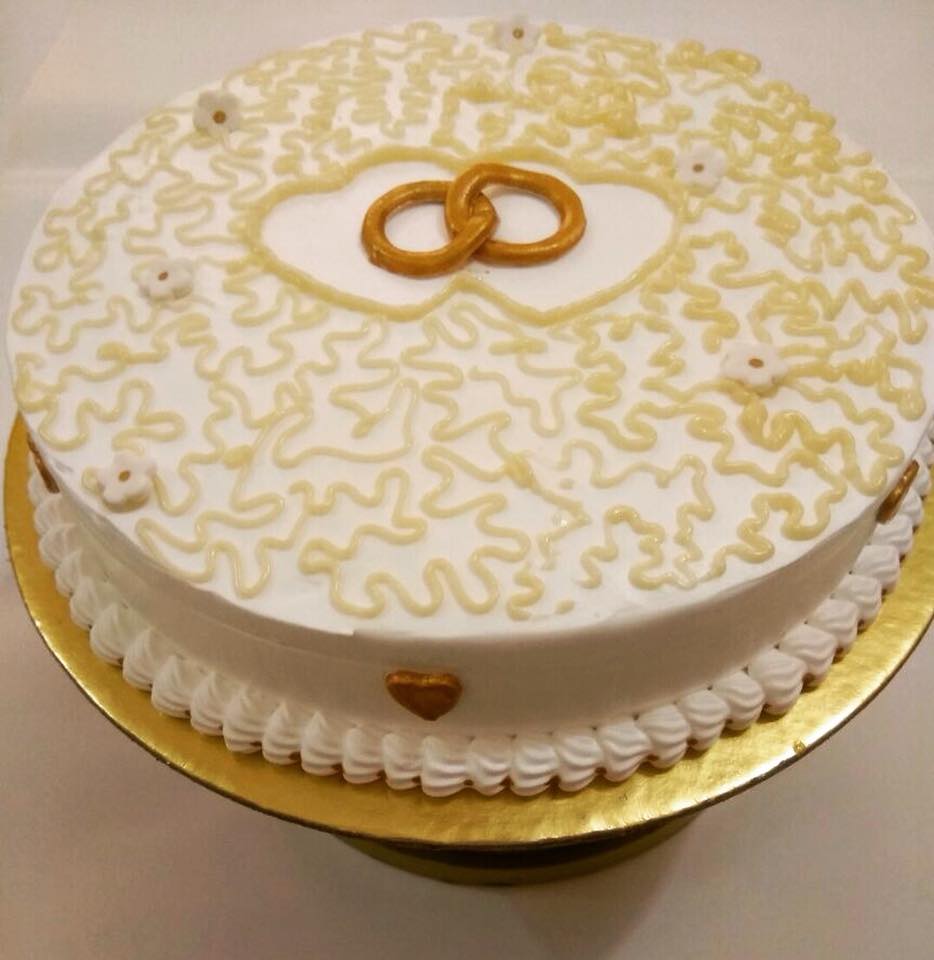 She Bakes - Infinity symboled engagement cake for our new...