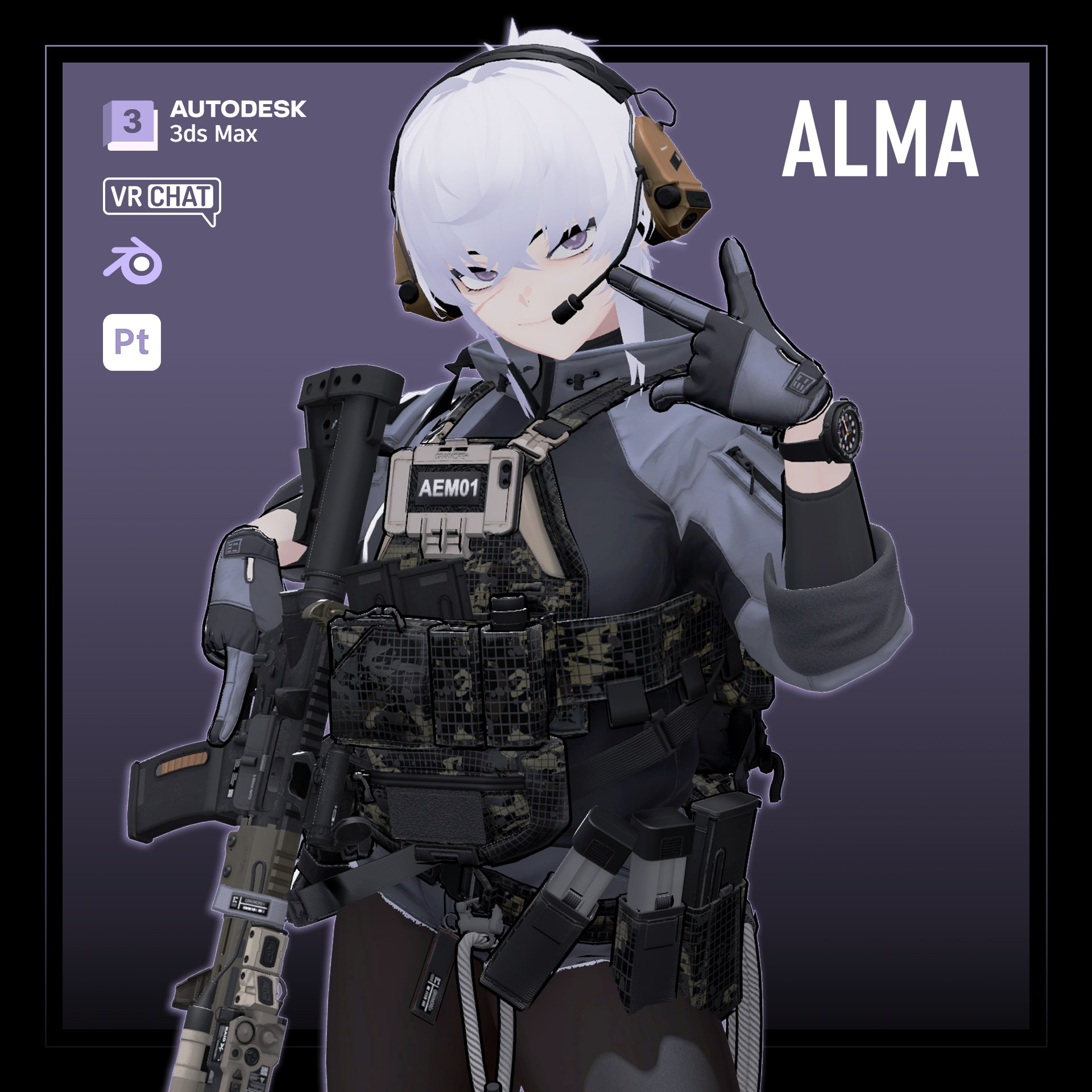 My daugtheru - Alma chan 🌙 【AEM01 Tactical Hoodie】 Pre-order on