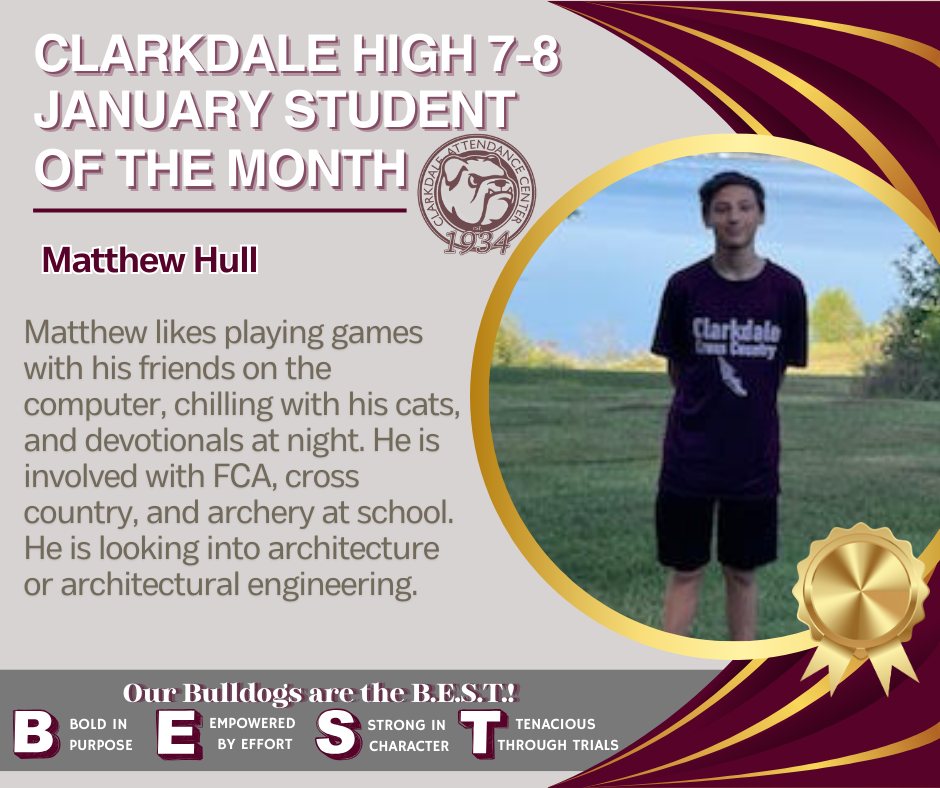 Clarkdale - Students of the Month are selected by teachers and staff to ...