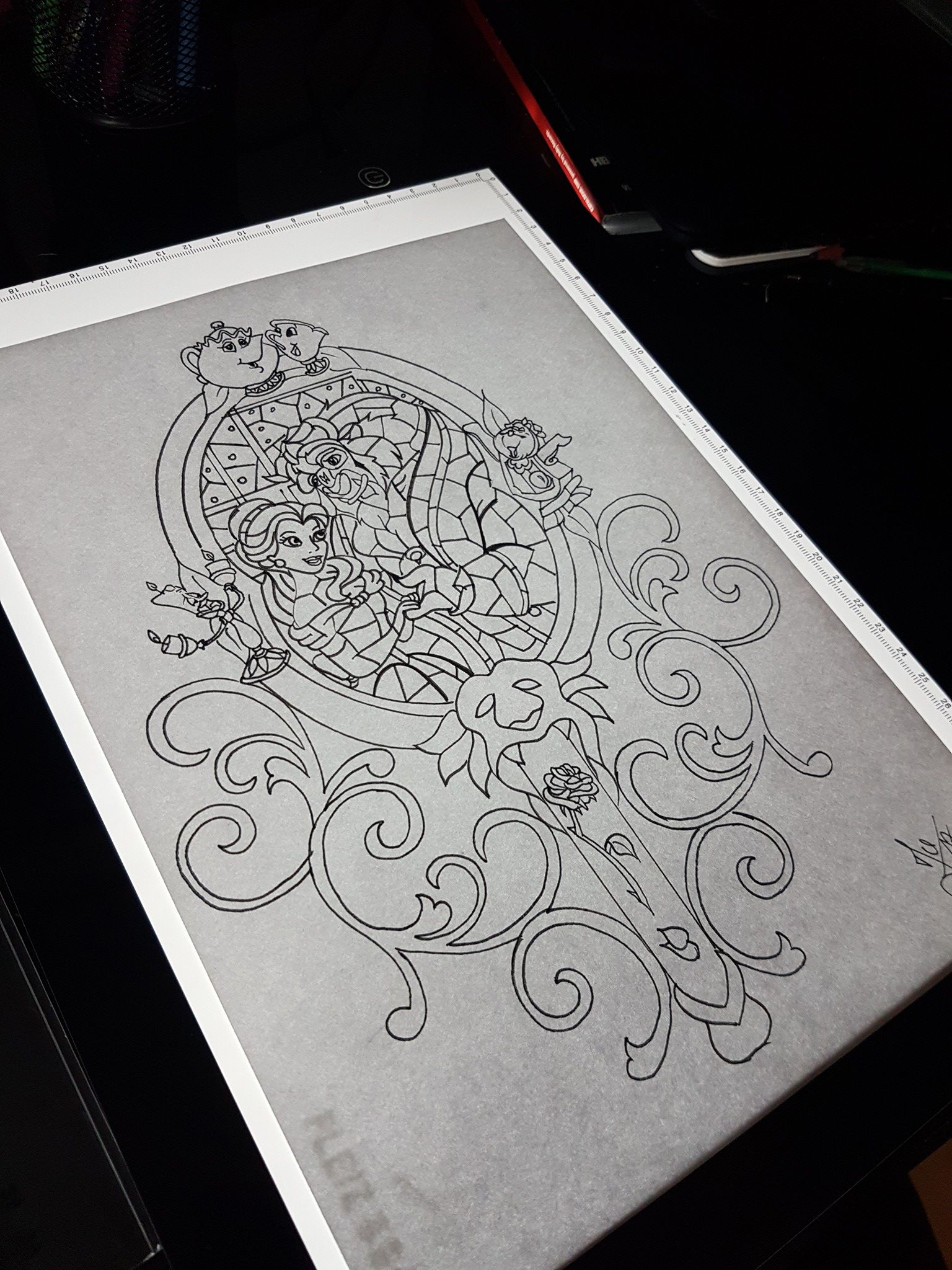 Dessin Tatouage La Belle Et La Bete