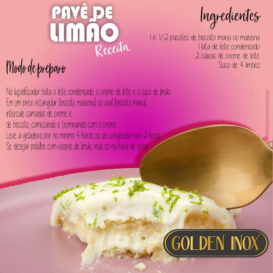 Golden Inox - Ai vai uma receita de Pavê de Limão super... | Facebook