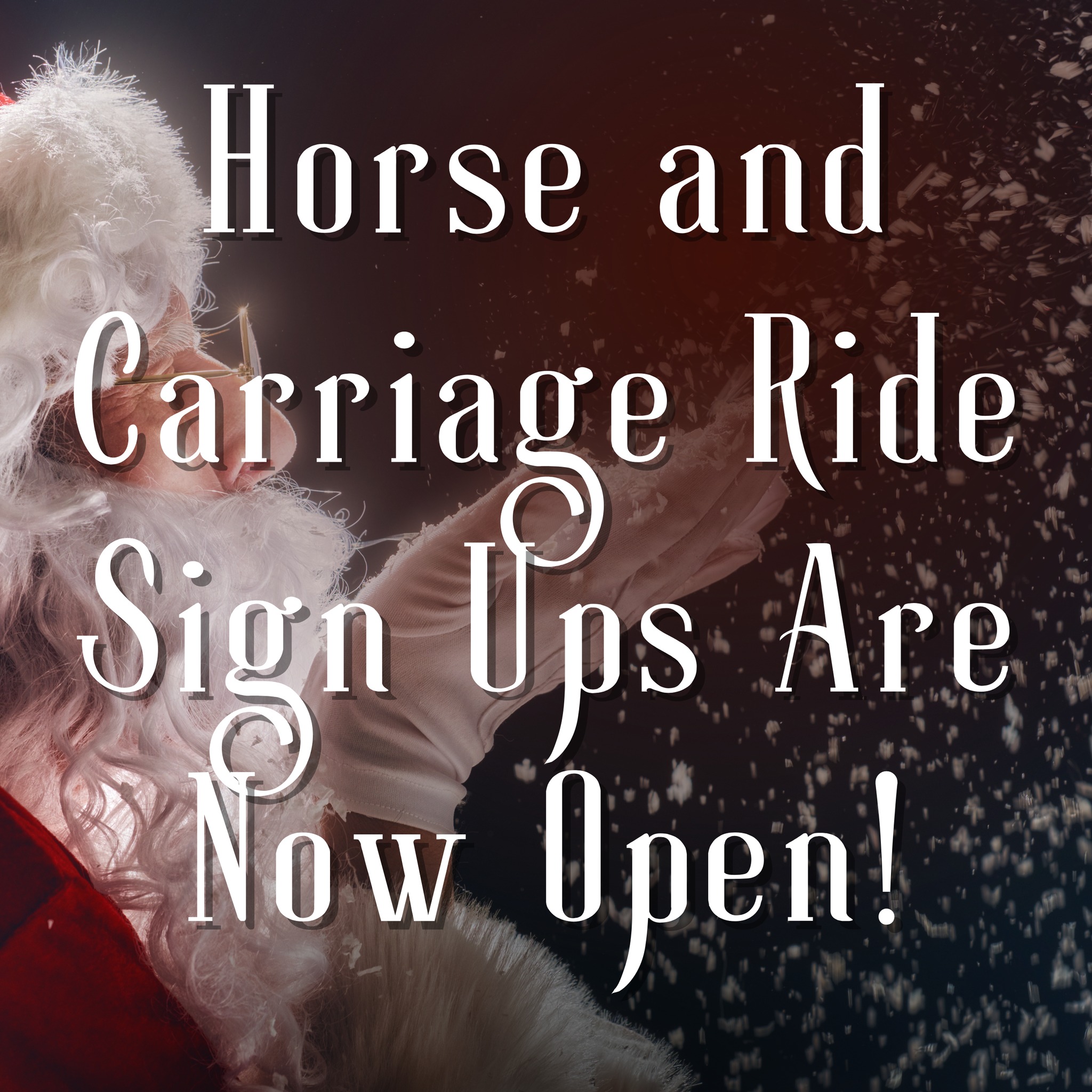 Friends - Tickets are now available for Horse and Carriage rides at ...