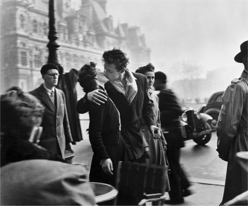 In 1975, Édouard Boubat photographed a tender kiss between a