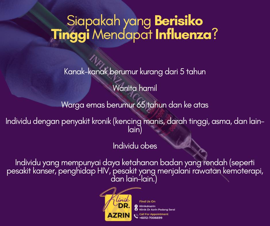 Influenza merupakan... - Klinik Dr Azrin Padang Serai | Facebook