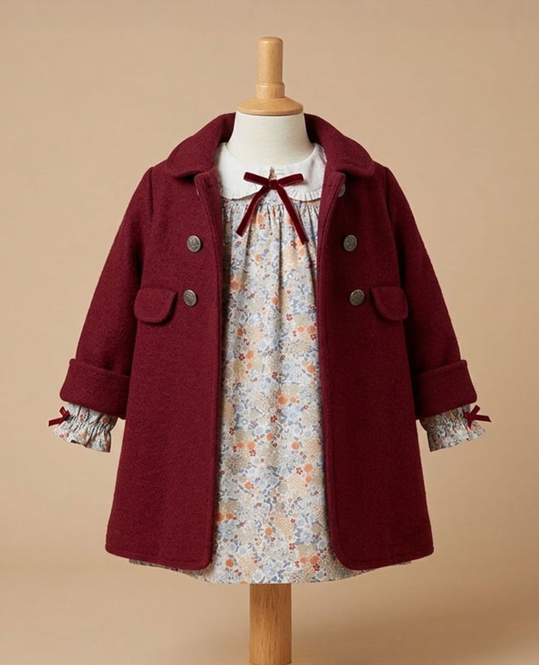 人気のバーガンディコート♡ Amaia Kidsを代表する 「Razorbil coat