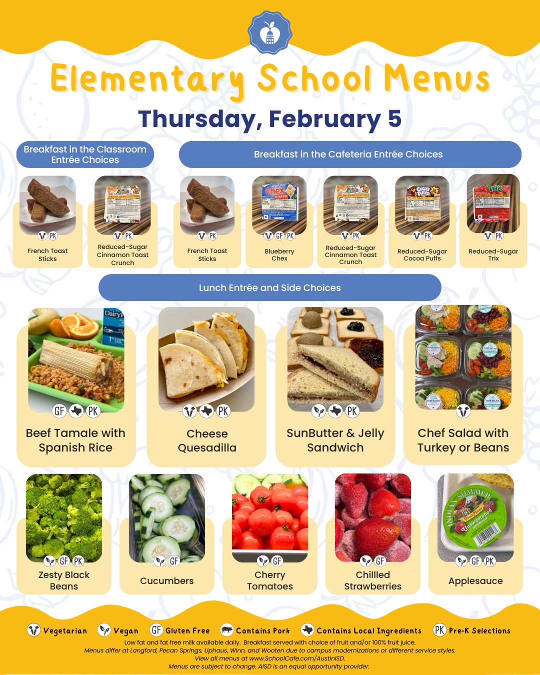 🥝 Austin ISD Elementary School... - Austin ISD Food Service | Facebook