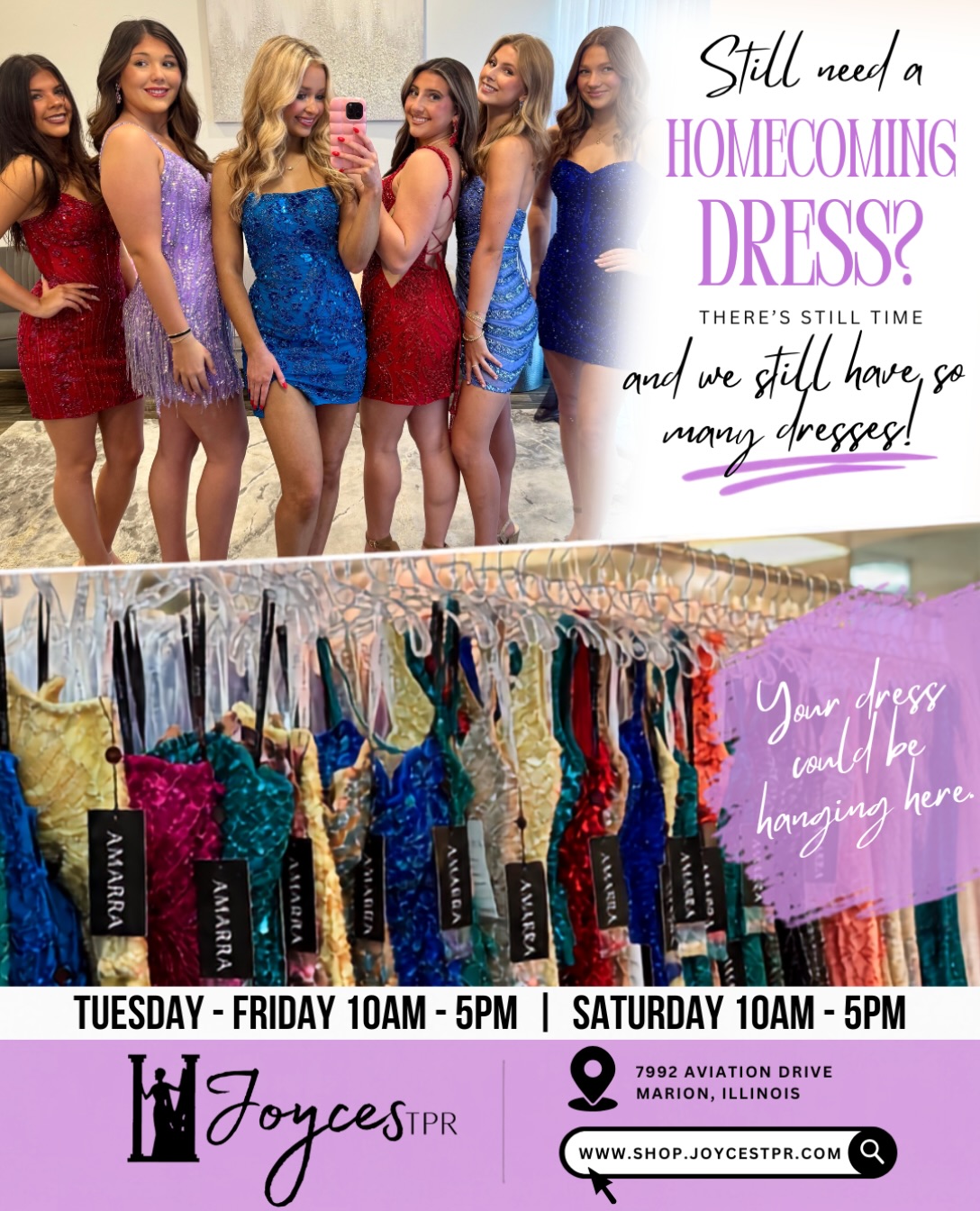 homecoming dresses marion il Joyce's Boutique & The Pageant Room Straight Back