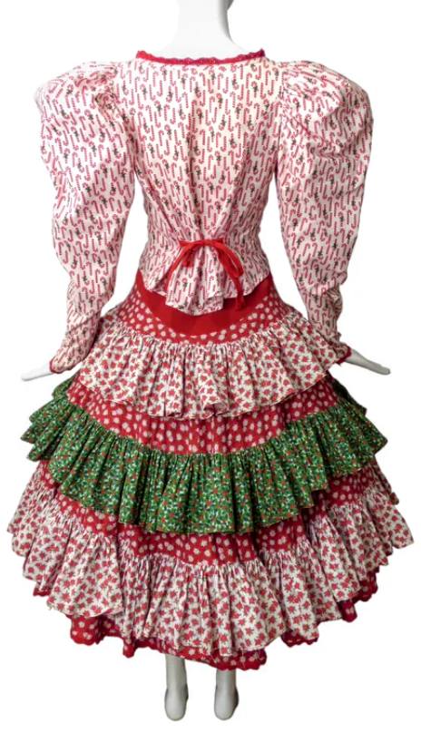 80s christmas dresses Present Dress  Luxie Vintage 50shoulder to waist Vintage 1980s Betsey Johnson Christmas