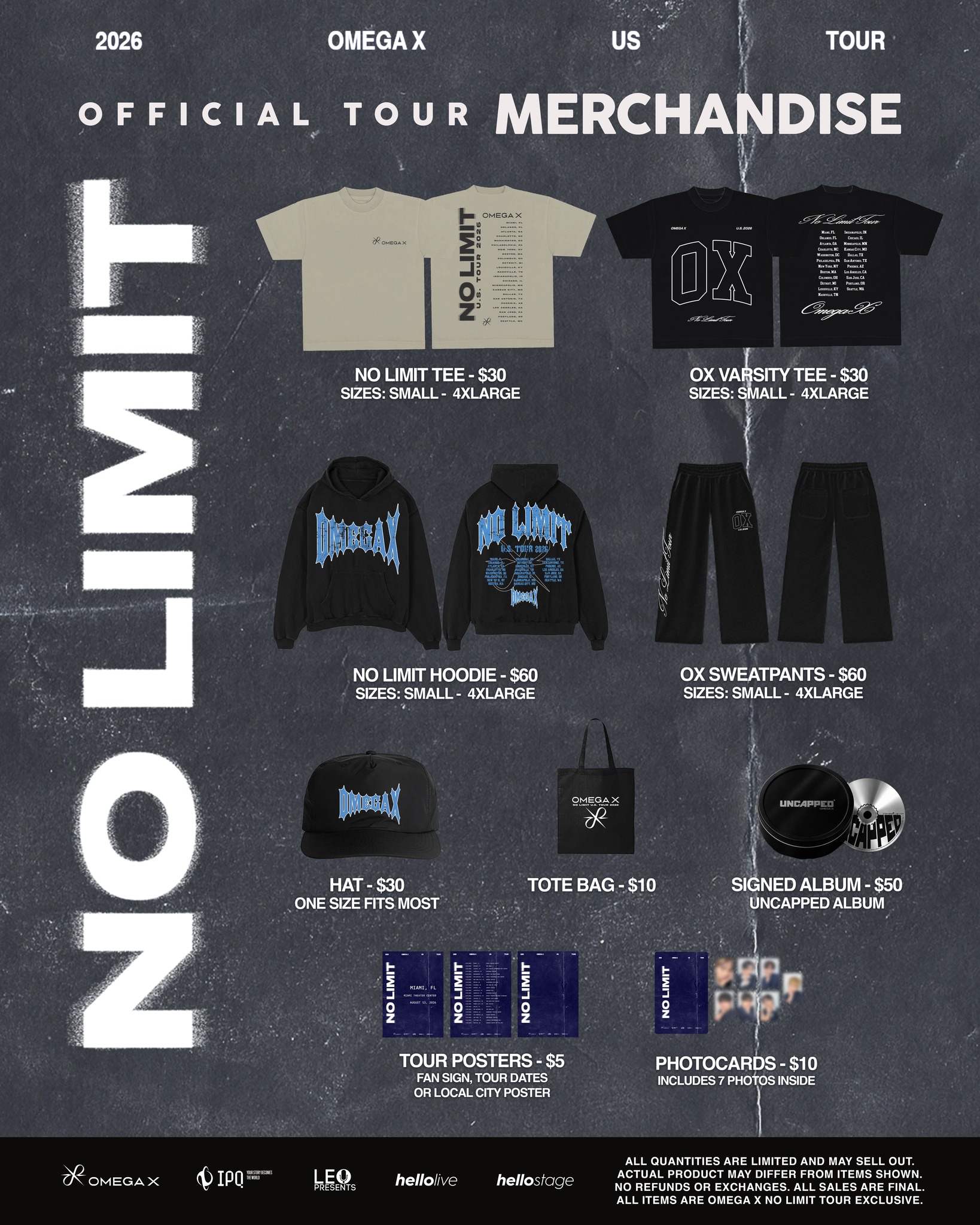 OMEGA X [Official Tour Merch] 2026 OMEGA X TOUR 'NO LIMIT' IN U.S.