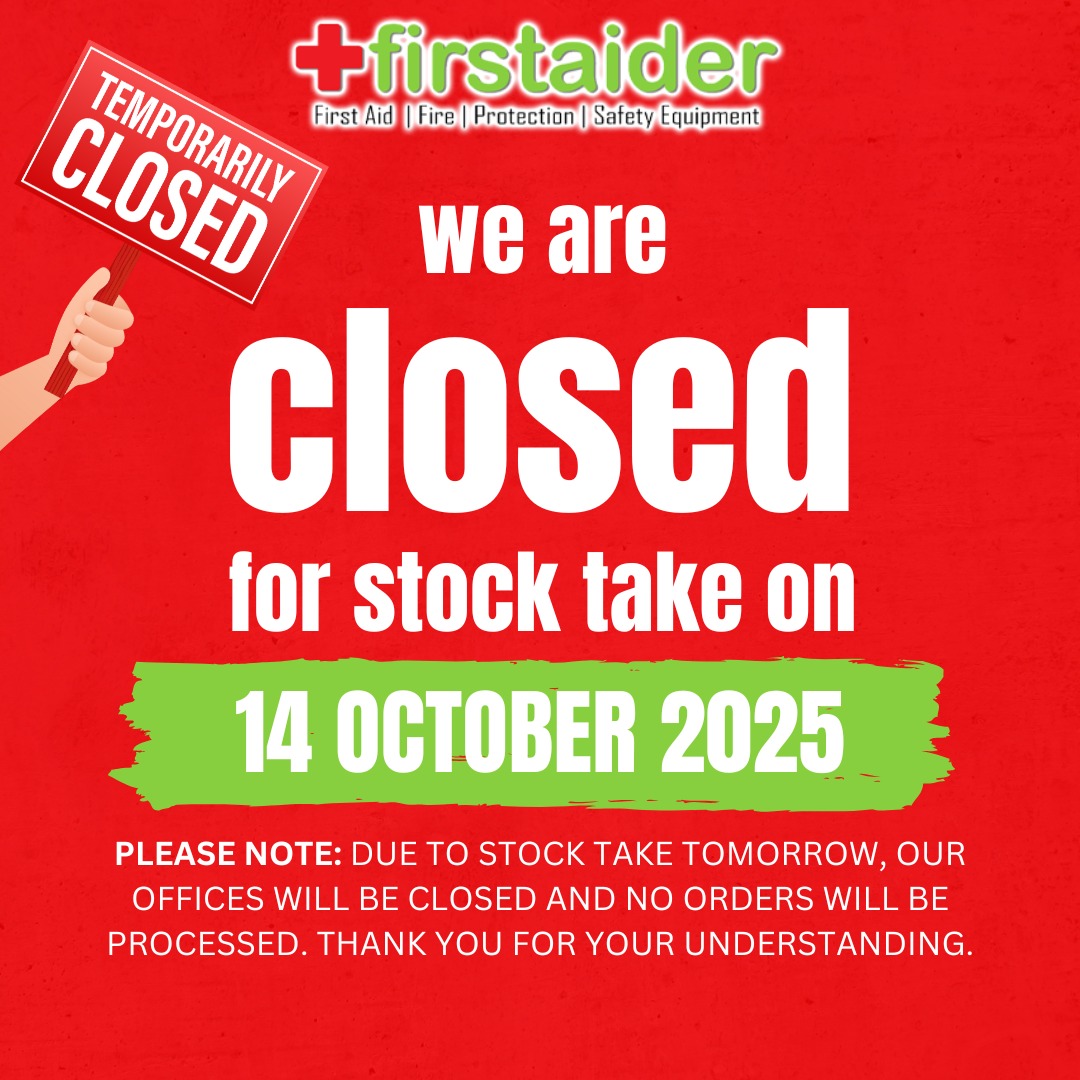 Firstaider - PLEASE NOTE: We are CLOSED for stock take tomorrow. Our ...