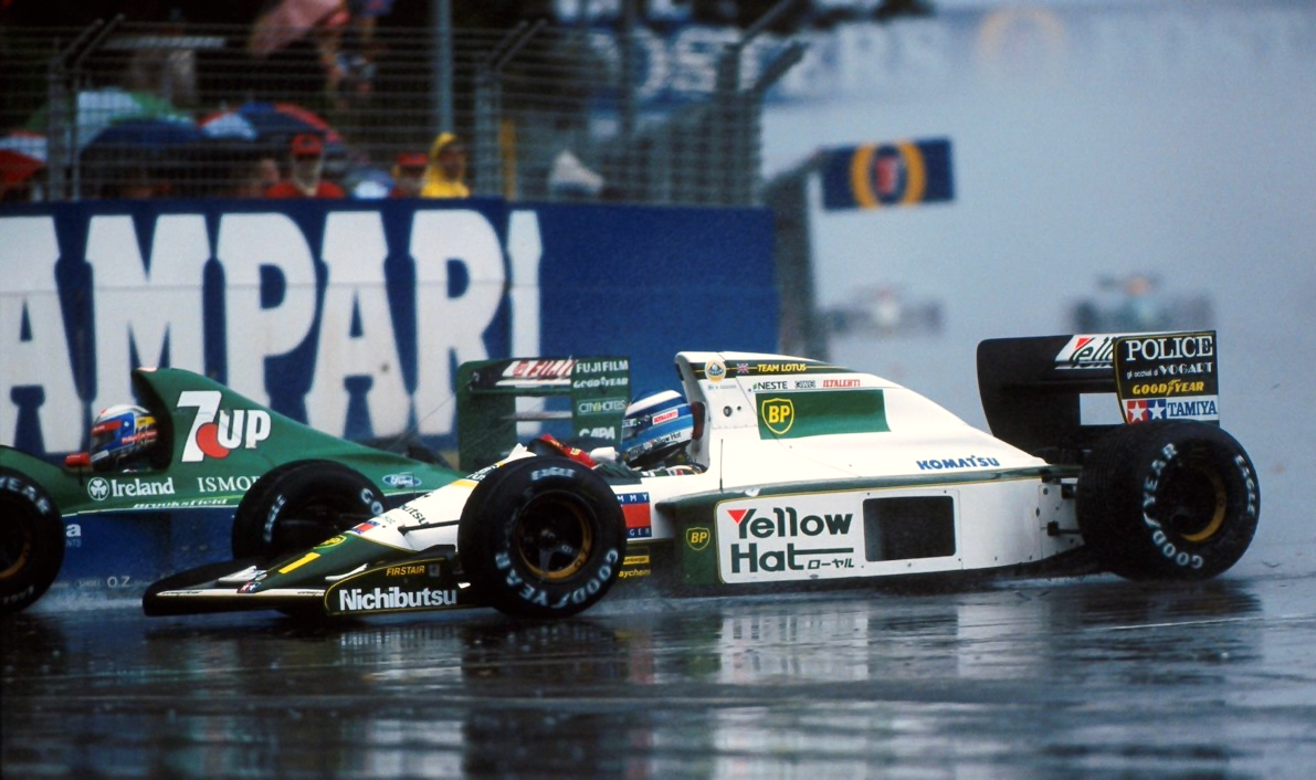 Alessandro Zanardi and Mika Hakkinen at 1991 Adelaide Grand Prix