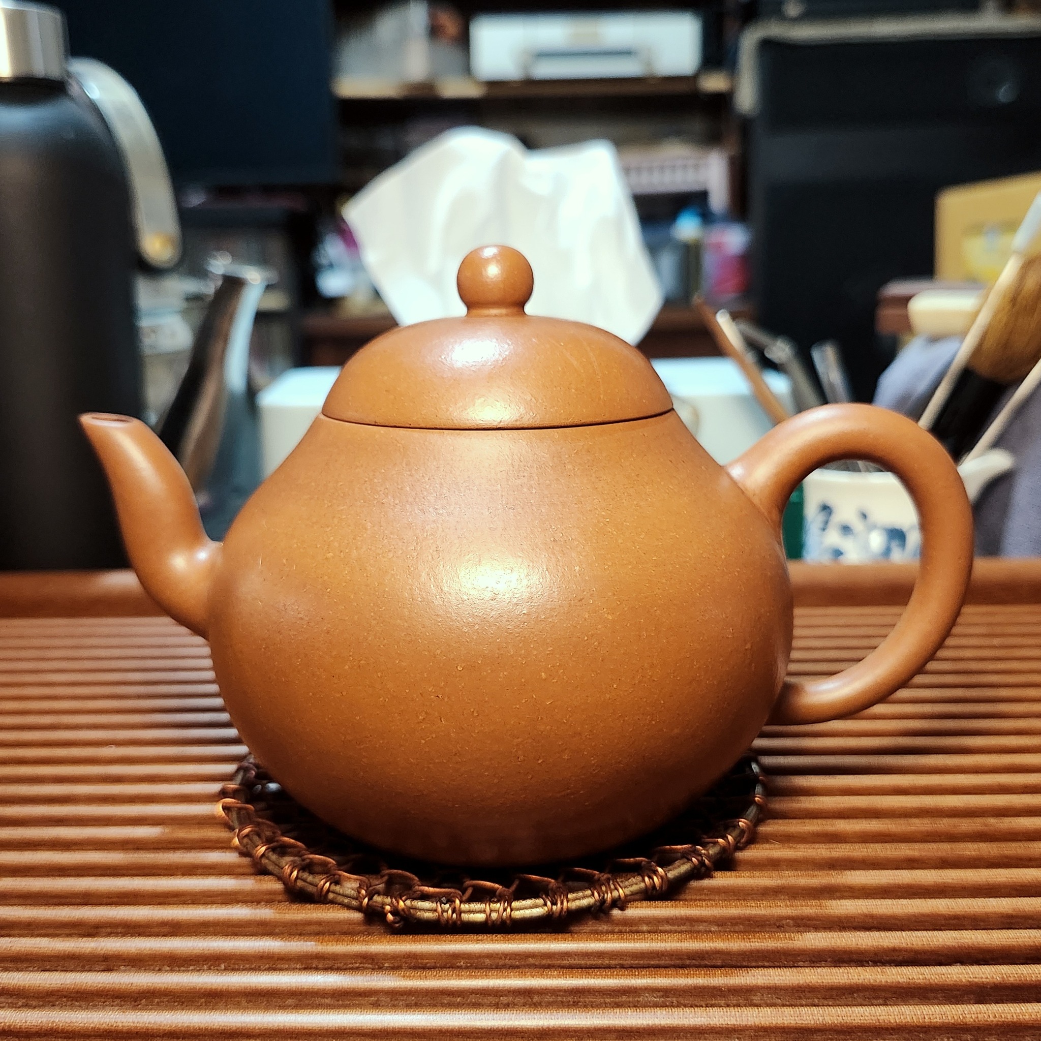 早期朱泥梨型壺大品鼠印