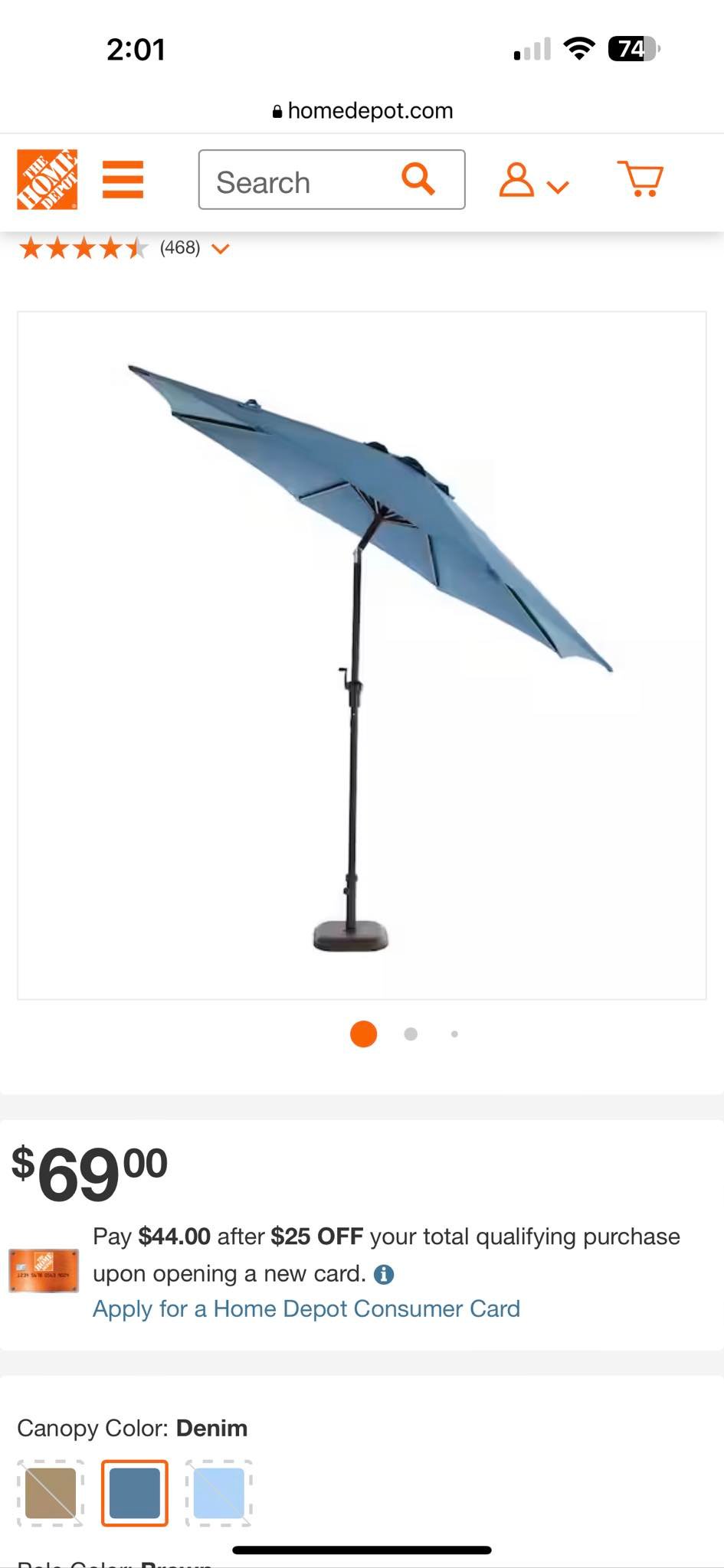 hampton bay 9ft steel patio umbrella-denim blue Simple Deluxe 9' Umbrella Replacement Canopy Only Outdoor Table Market Yard Umbrella Replacement Top Cover with 8 Ribs, Dark : Patio, Lawn & Garden even shade Hampton Bay 11 Ft. Steel