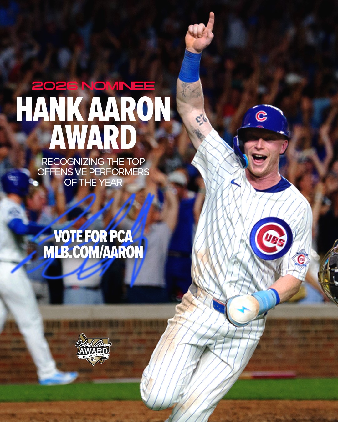 No surprise here. PCA is a 2026 Hank Aaron Award finalist