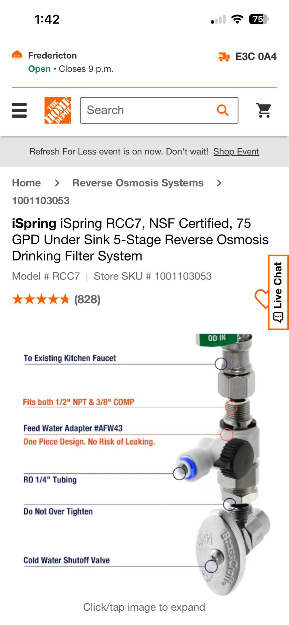 Brand new iSpring RCC7 5‑stage reverse osmosis water filte - Water ...