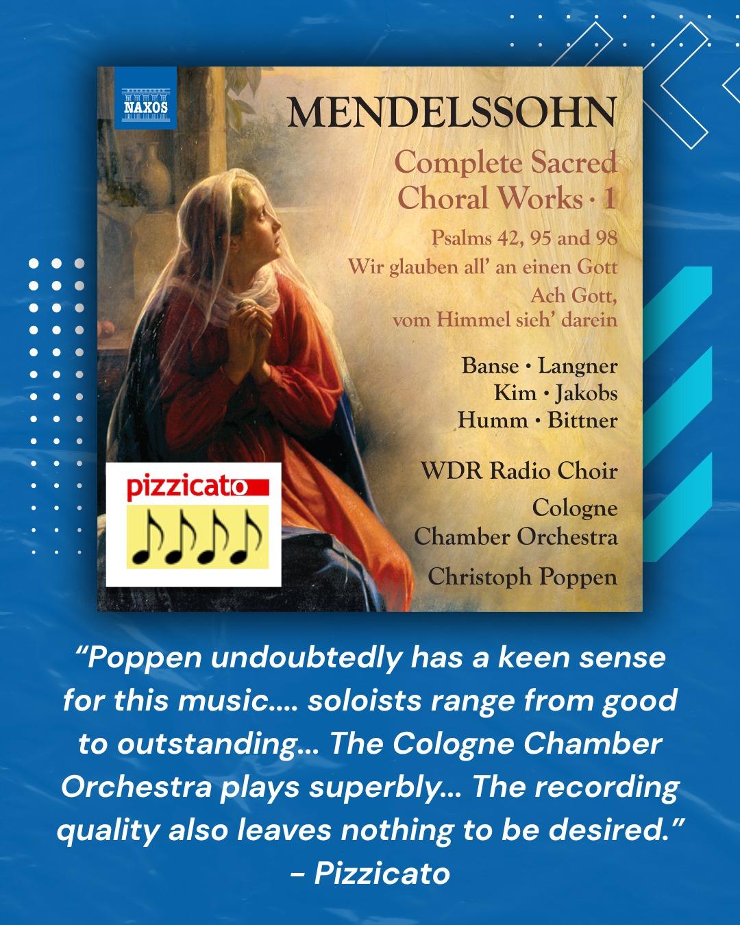 Felix Mendelssohn's Complete Choral Works Receive 4-Star Review