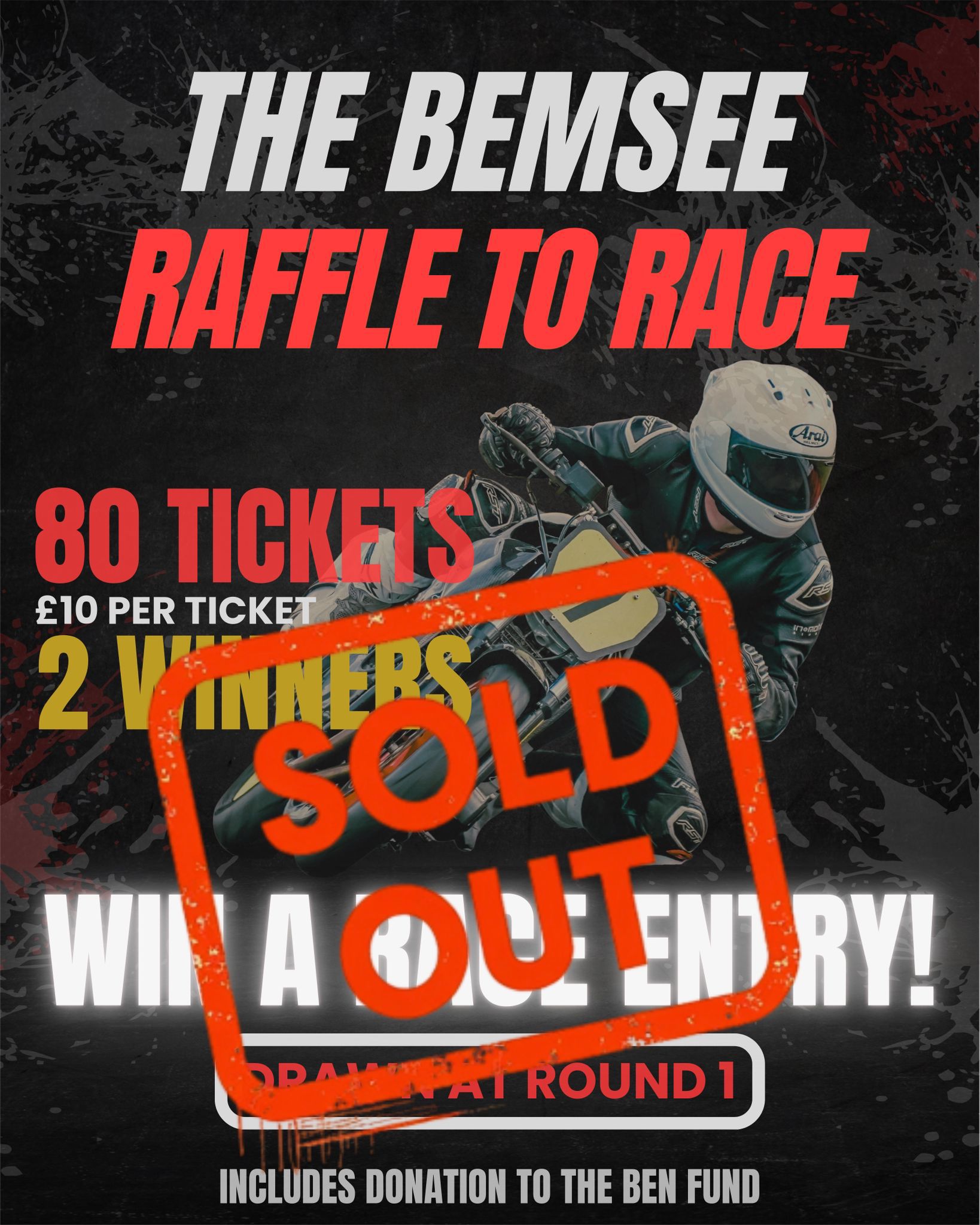 Bemsee - 🔥 RAFFLE TO RACE — SOLD OUT IN ONE WEEK! 🔥 Jake... | Facebook