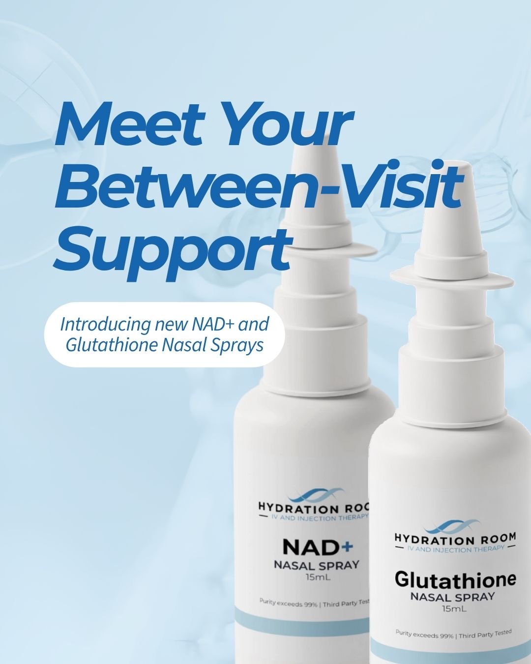 glutathione nasal spray vs injection Hydration Room introduces NAD+ and sprays for consistent wellness support GHK-Cu 50mg | UK