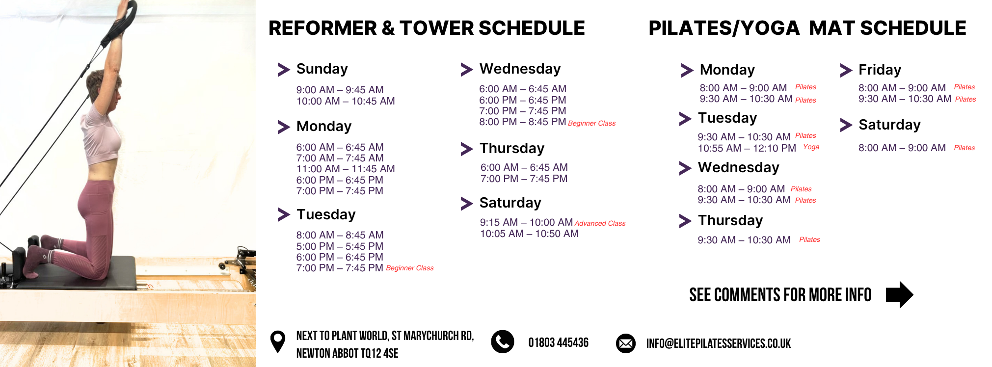 ⚠️NEW CLASSES ALERT!⚠️ I'm... - Claire's Pilates Studio | Facebook