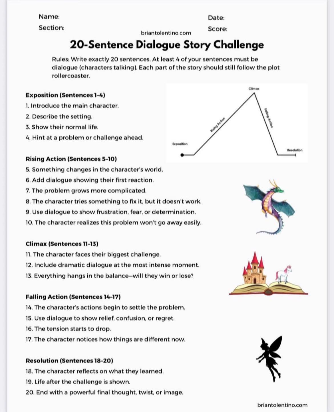 20-Sentence Dialogue Story Challenge!... - Tolentino Teaching | Facebook