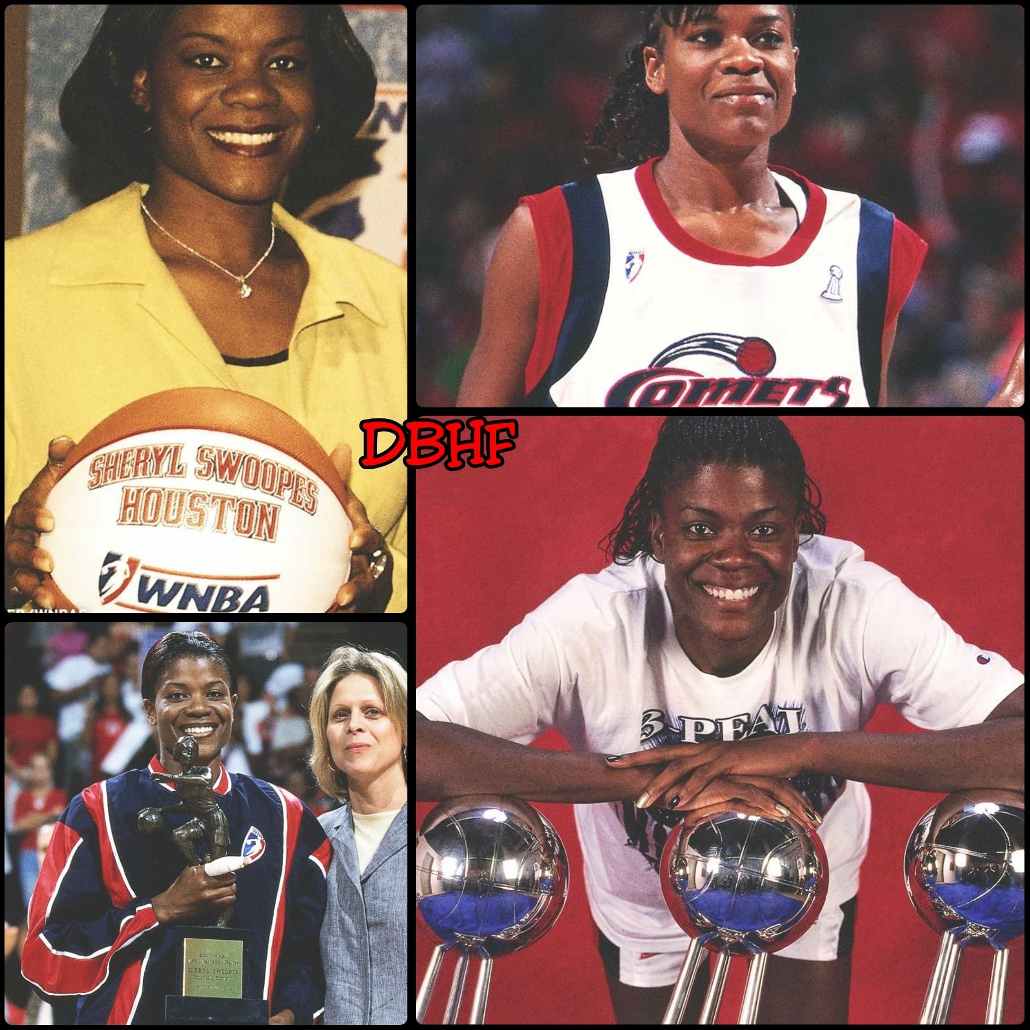 WNBA legends Sheryl Swoopes and Tina Charles Saturday at the WNBA