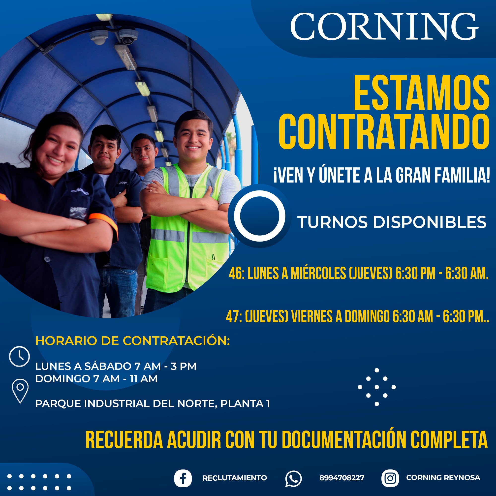 Corning México - 📄 RECUERDA ACUDIR CON TU DOCUMENTACIÓN...