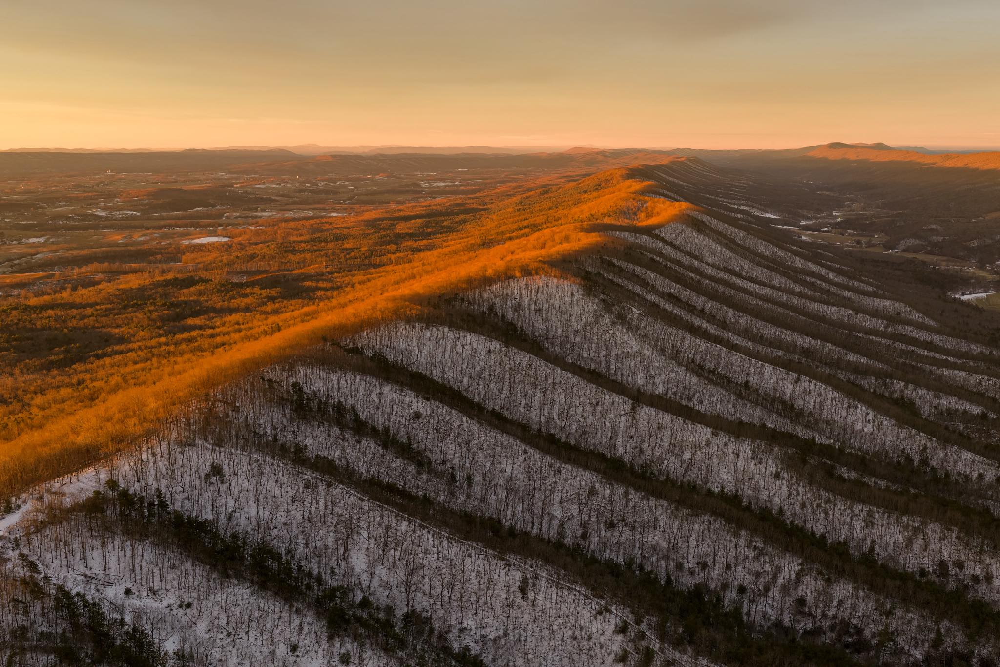 Jeremy - Sunrise in the New River Valley casting warm light on Cloyd’s ...