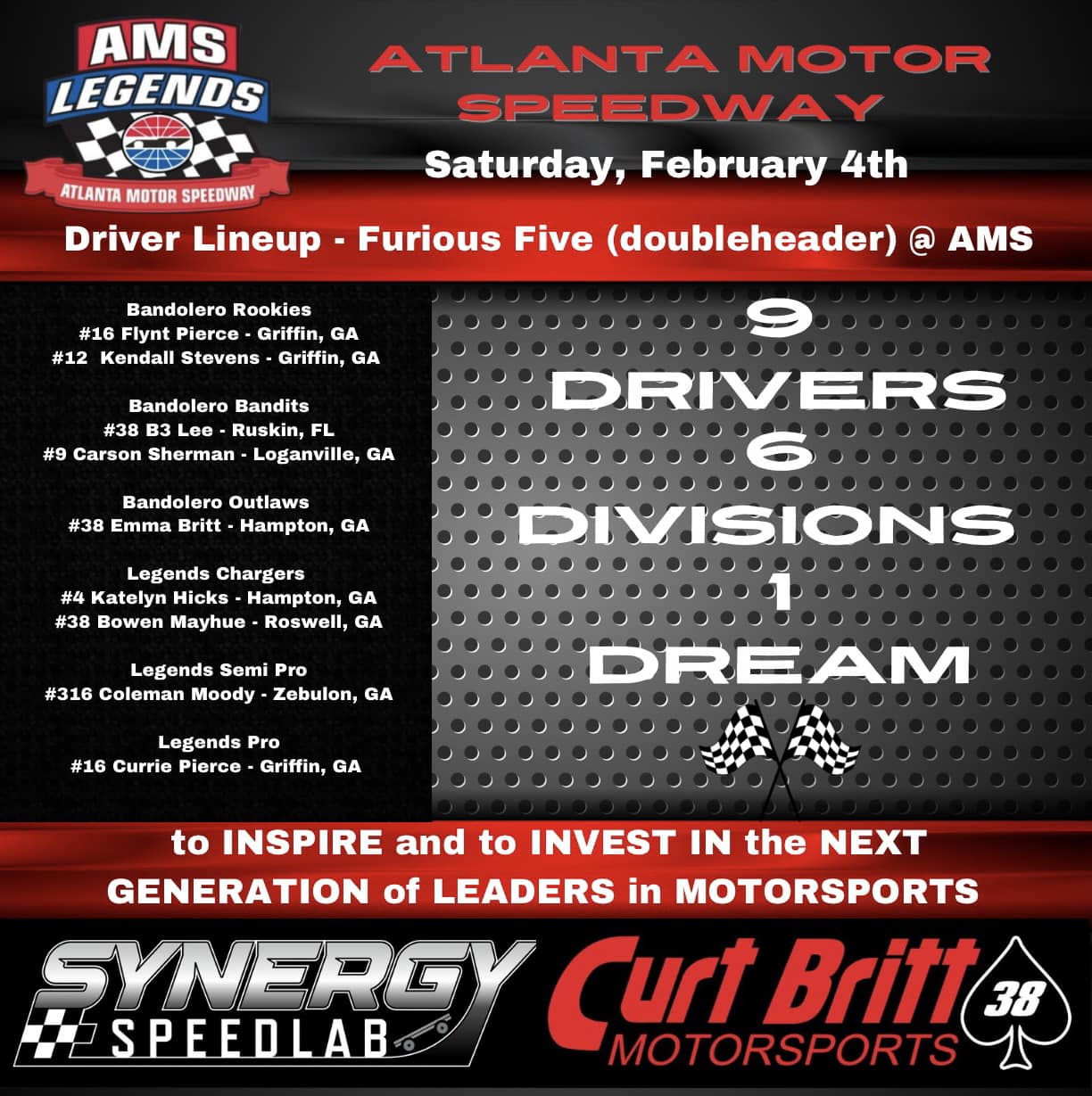 We’re looking forward to a great... - Synergy SpeedLab