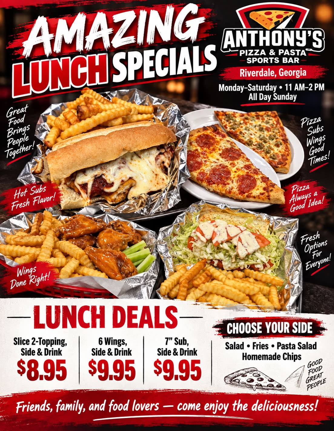 Anthony's Pizza & Pasta Sports Bar | Riverdale GA