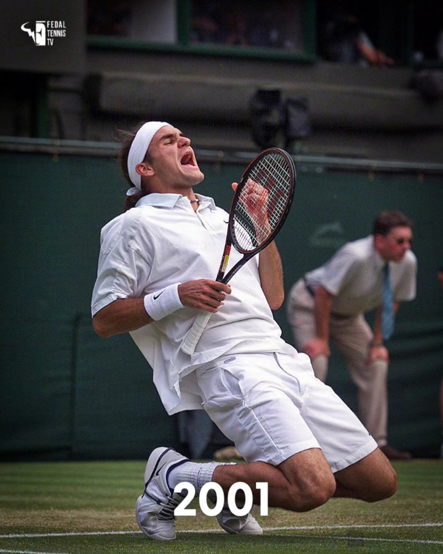 Roger Federer at Wimbledon in 2001 💚🌱🎾 #RogerFederer