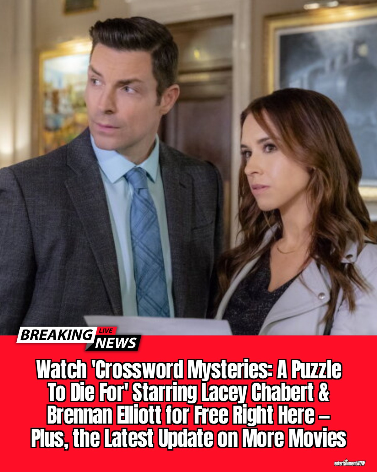 dressed formally crossword See Lacey Chabert and Brennan Elliott team up to solve a murder in 