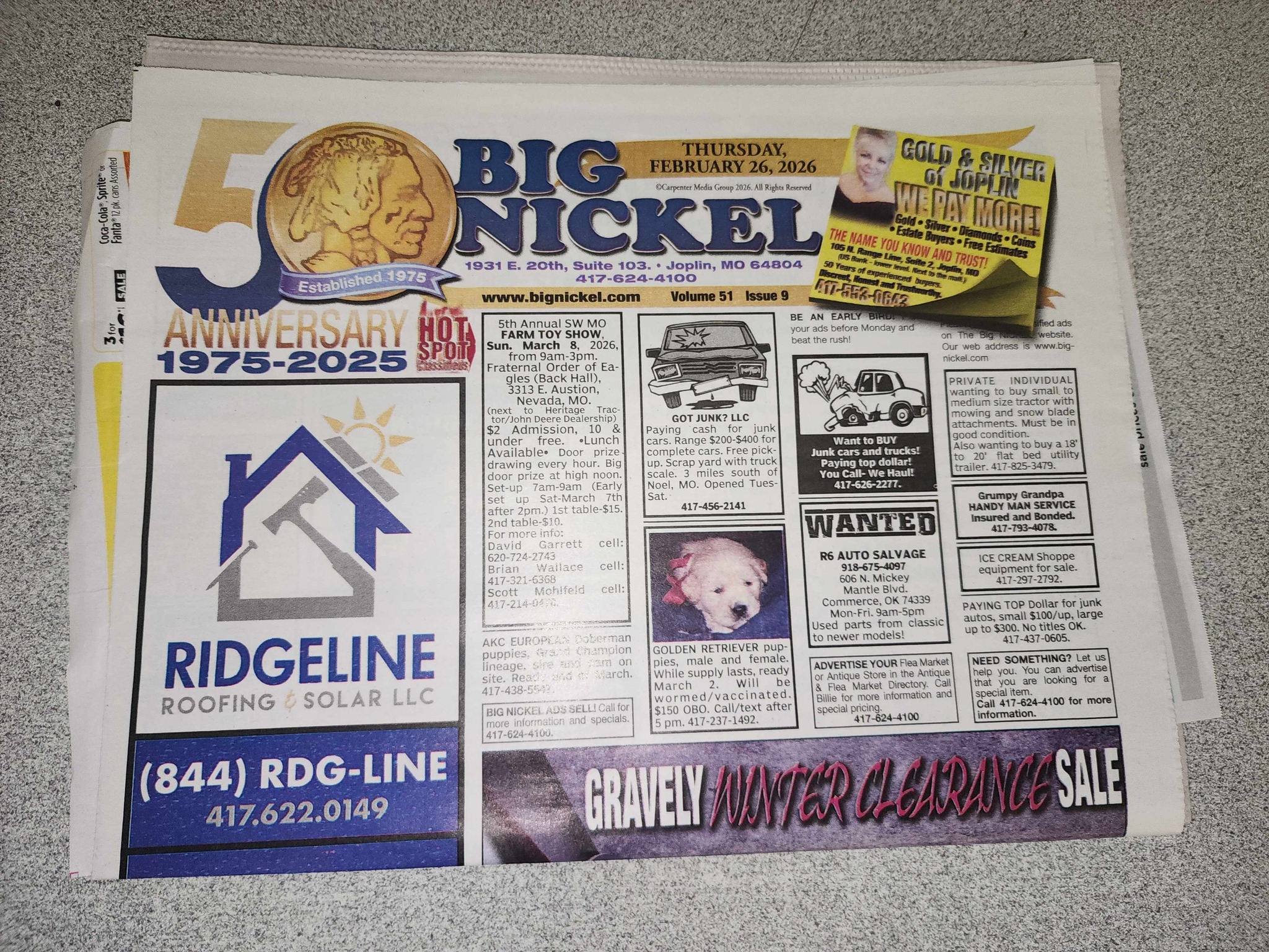In case you forgot. We still carry the Big Nickel and its still free. 