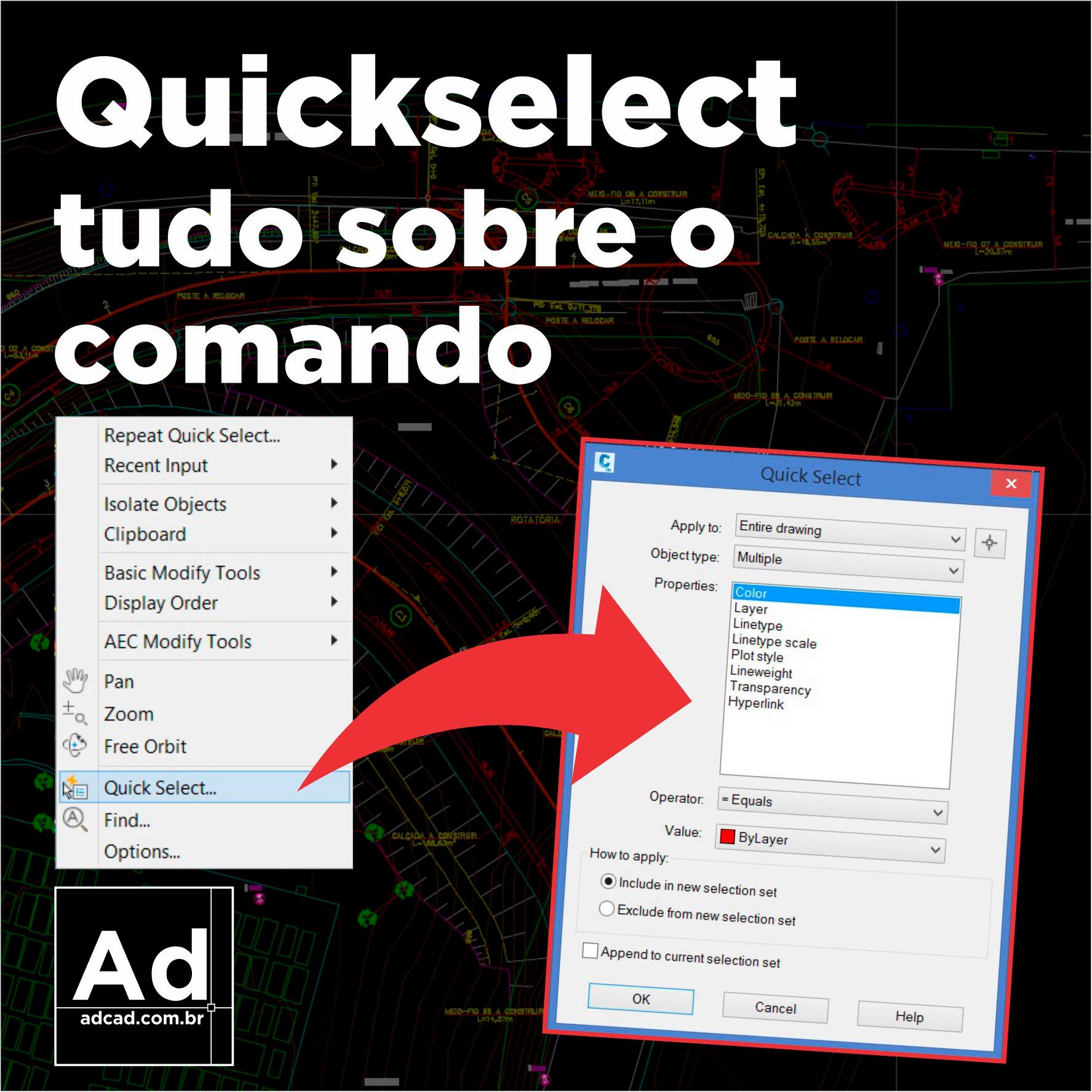 Adson Aislan - Adcad - Conhece o comando Quickselect no AutoCAD ...
