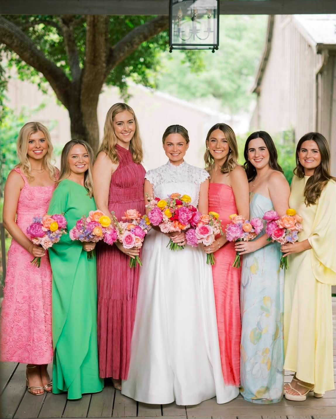 bridesmaid dresses greenwood Haley Strickland wedding at T H Farms Visit a Bella Bridesmaids BC25-40 Anastasia Disney Princess In Color:As Picture:Black/Champagne