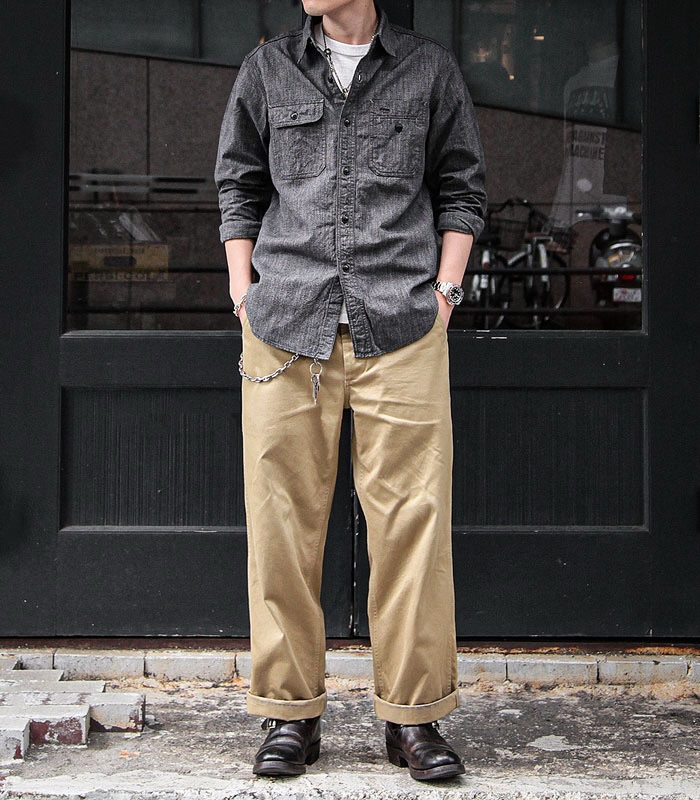 COLIMBO】 50'S DOUBLE KNEE WORK PANTS “ No.8 Canvas ” . 今シーズン