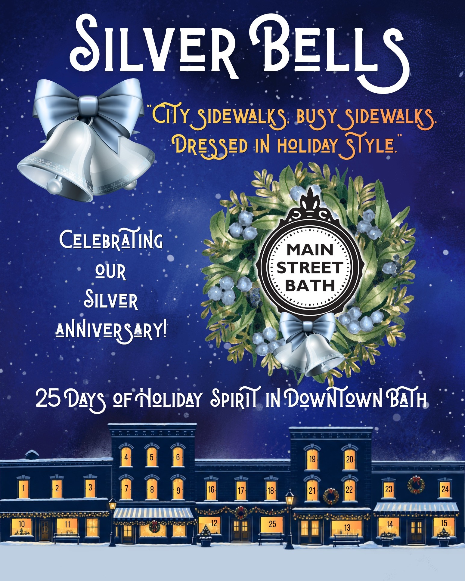 in silver bells what is dressed in holiday style Main Street Bath's 25th anniversary planning meeting for 2026's theme Web Collection: Day Dress