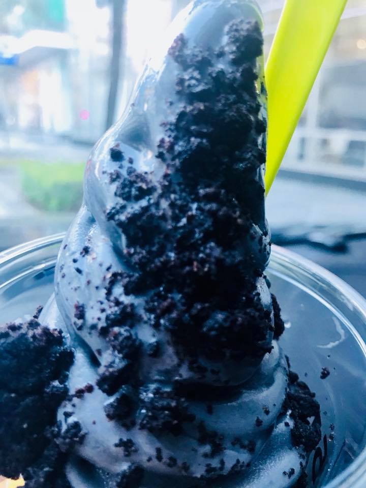 A BLK 513® cup full of delicious activated charcoal-enhanced