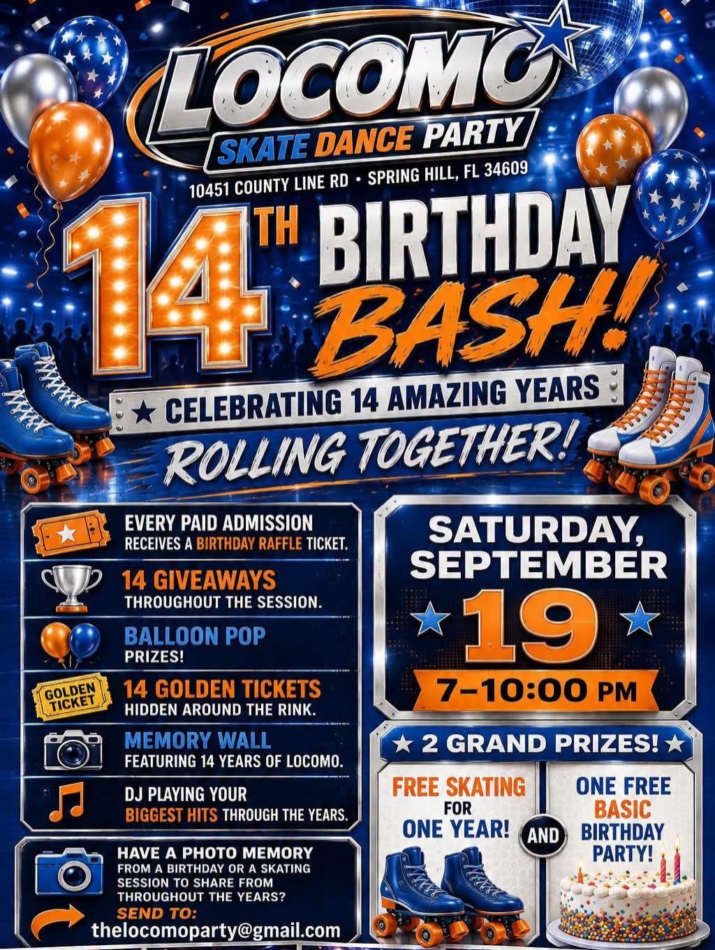 Locomo Skate-Dance-Party's 14th birthday celebration in Spring