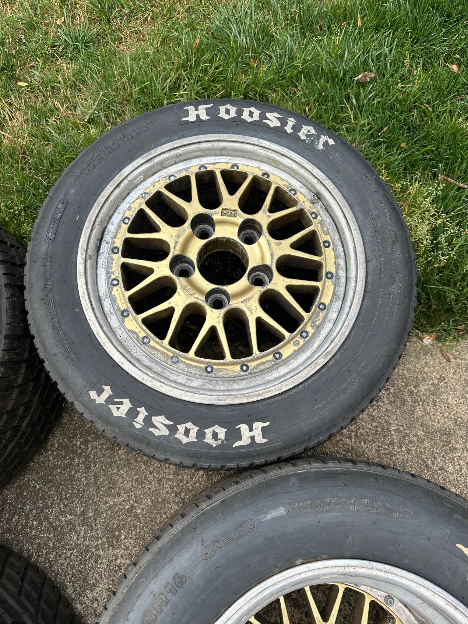 BBS Motorsport 16 inch racing wheels and Hoosier tires - Car Wheels ...
