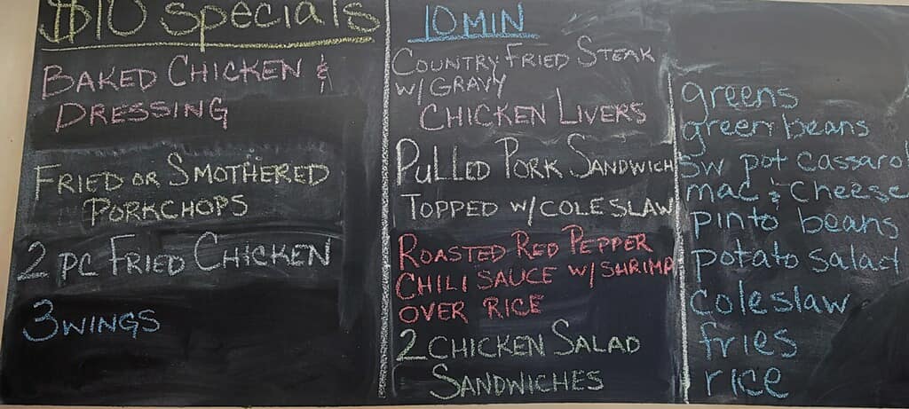 10/10/21 steam table menu.... - Big Hopp's Southern Eatery
