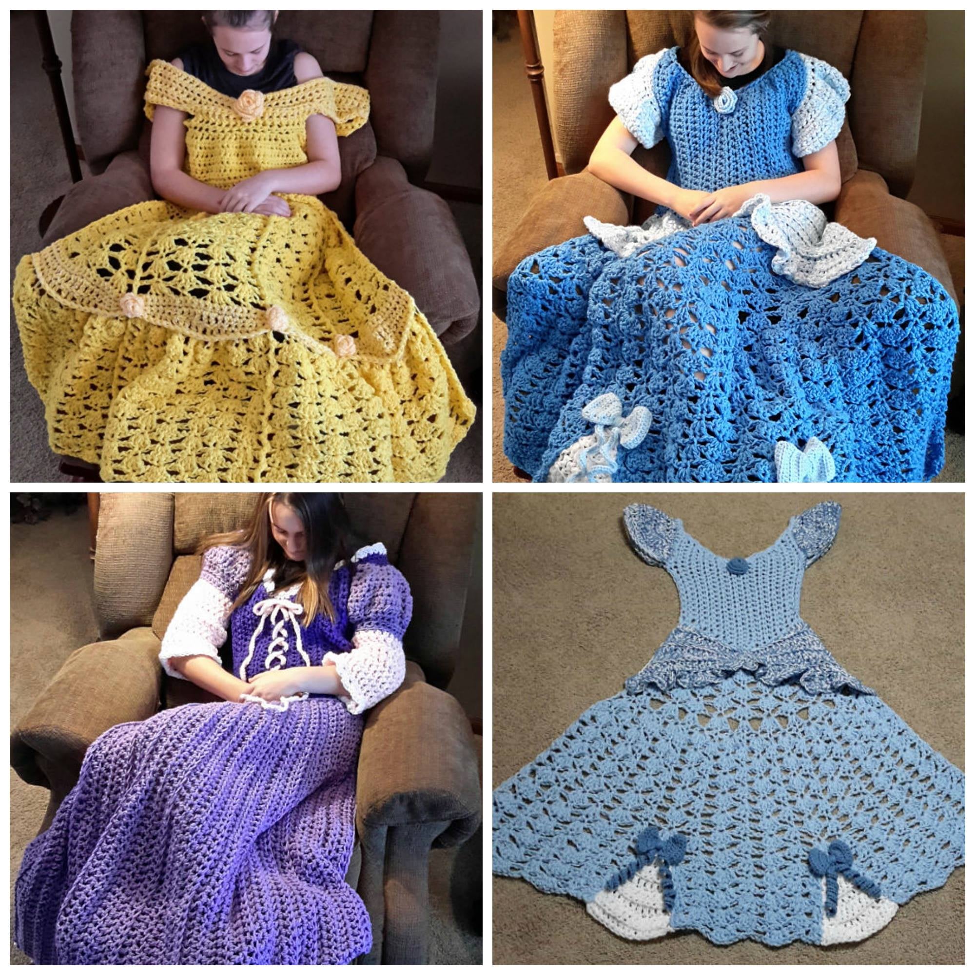Adorable Handmade Crochet Princess Dress 👑