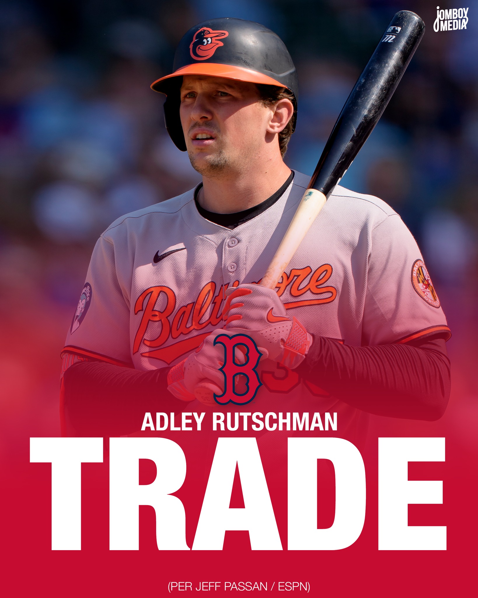 Red Sox are getting Adley Rutschman from the Orioles, per Jeff Passan